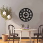 Wallity MTS - 004 Reloj de Pared Decorativo de Metal Negro